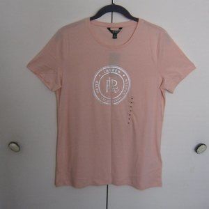 Ralph Lauren Pink Logo Tee Shirt (M)